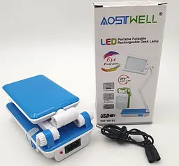 LED-лампа трансформер 30 см сенсорна світлодіодна 2 W настільна акумуляторна 800 mAh TOPWELL 1019 синя - мініатюра 5