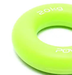 Еспандер кістьовий PowerPlay силіконовий PP-4324 Hand Grip Ring Medium 20 кг Зелений (PP_4324_20kg) - мініатюра 3