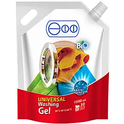 Універсальний рідкий засіб EFF Universal Washing Gel ВІО для автоматичного та ручного прання білизни 1.5 л