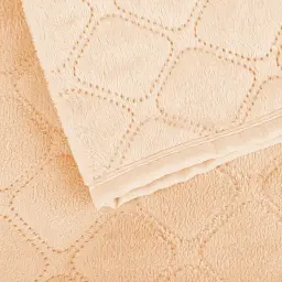 Покривало ТЕП Velour Ромб круглий персикове 240x260 см - мініатюра 6