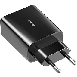 Мережевий зарядний пристрій Baseus Speed ​​Xiaomini 1Type + Cable Type-C to Lightning 3A TZCCFS-X01 Black - мініатюра 2
