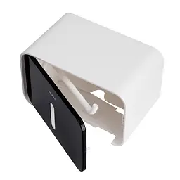 Тримач для туалетного паперу МВМ My Home BP-15, клейкий, білий з чорним (BP-15 WHITE/BLACK)