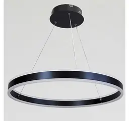 Сучасна підвісна світлодіодна кільцева люстра Artlight 2337/60BK чорна з пультом, диммером та трьома режимами освітлення - мініатюра 2