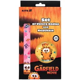 Бейдж Kite набір на липучці та підвіска Garfield (GF25-3010)