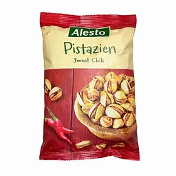 Фісташки смажені солоні Alesto Pistazien Sweet Chili 250 г гостро-солодкий смак