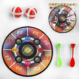 Детский дартс A-Toys на липучках с 2 мячиками и 2 дротиками 999-5
