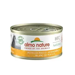 Консервований корм Almo Nature з курячою грудкою для дорослих кішок (шматочки в желе) (70 гр.)