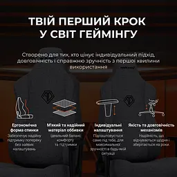 Крісло для геймерів Anda Seat Novis Size L Gray Fabric (AD23-L-01-G-F) - мініатюра 6
