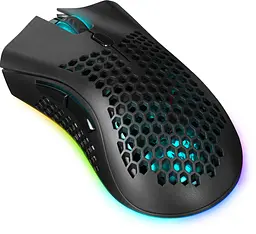 Мишка Defender Warlock GM-709L RGB ігрова, бездротова 2400dpi., 7кн., чорна - мініатюра 3