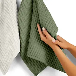 Вафельні рушники Fresh Greek Waffle CS1 2шт 75х95см/75х130см (SetTw_GreekWaffle_53Olive75x95_02Avori75x130) - мініатюра 8