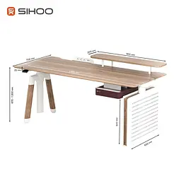 Геймерський стіл Sihoo D07 1.6m Maple/White (D07B-102/D07J-102-AB) - мініатюра 3