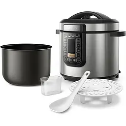 Мультиварка-скороварка Hisense HMC6SBK Stainless steel UA - мініатюра 2