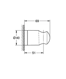 Тримач ручного душу Grohe QuickFix Vitalio Universal 27958001 Хром - мініатюра 7