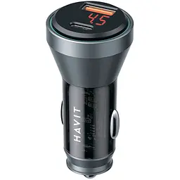 Автомобільний зарядний пристрій Havit HV-CC2017 48W USB-A+USB-C black (HV-CC2017) - мініатюра 5