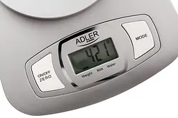 Ваги кухонні Adler AD 3137 до 5 кг зі скляною чашею до 5 кг - мініатюра 3