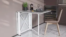 Стіл-книга трансформер Оріон 2 Ferrum-decor 750x1520x730 Білий метал ДСП Бетон 16 мм (FRD-104596) - мініатюра 7