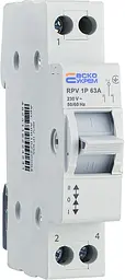 Ручний перемикач вводу (І‑0‑ІІ) 1P 63A RPV АСКО‑УКРЕМ (A0010220004)