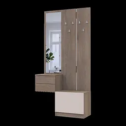 Передпокій Doros Сола 2+3 Канноло/Кашемір ДСП / дзеркало 105х40х215 (42005234) - мініатюра 1