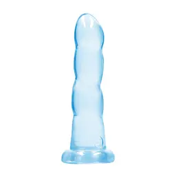 Фалоімітатор RealRock Crystal Clear 7", 18 см (блакитний)