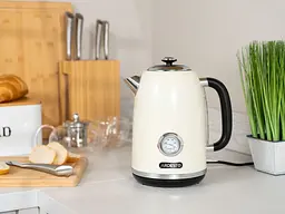 Електрочайник Ardesto EKL-F410BG, Beige, 2200 Вт, 1.8 л, дисковий, індикатор роботи, корпус нержавіюча сталь, захист від перегріву та автоматичне відключення при відсутності води - мініатюра 6