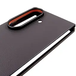 Шкіряний чохол Leather Case (AAA) для Samsung Galaxy Z Fold7 Gray - мініатюра 4