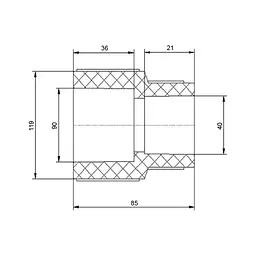 Муфта PPR Blue Ocean 90х40 редукційна SD00006367