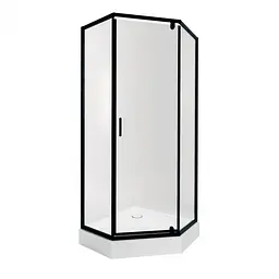 Набір Qtap душова кабіна Scorpio BLA10995-AC6 Clear + піддон Diamond 309912 із сифоном