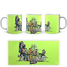 Кухоль GeekLand Неймовірні пригоди ДжоДжо JoJo's Bizarre Adventure Герої ДжоДжо Зелений фон JJ 02.420 330 мл білий - мініатюра 3