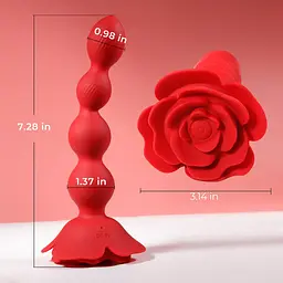 Анальна пробка B - Series Cute Rose, 18.3 см (рожевий) - мініатюра 7