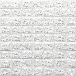 3D панель Sticker Wall самоклеюча 700x770x7мм цегла Біла 001-7 SW-00000047