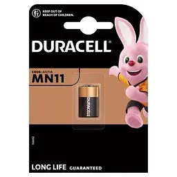 Батарейка MN11 6V спеціальна лужна, A11 / 11A, 1 шт. в упаковці Duracell (5007387) - мініатюра 2