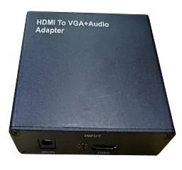 Конвертер HDMI (тато) — VGA (мама) + Audio Adapter, Black, 4K/2K - мініатюра 2