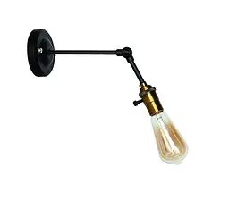 Бра настінне Levistella 752WM1902-1, E27, 60W, чорний з золотим патроном, метал, сучасний стиль для дому