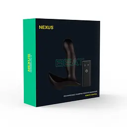 Вібромасажер простати з пульсуючою перлиною, 13.3х4 см (чорний) Nexus Beat - мініатюра 8