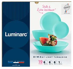 Сервіз DIWALI LIGHT TURQUOISE, 19 предметів Luminarc kuh0016239 - мініатюра 6