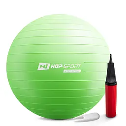 Фітбол Hop-Sport 65см зелений + насос 2020 - мініатюра 1