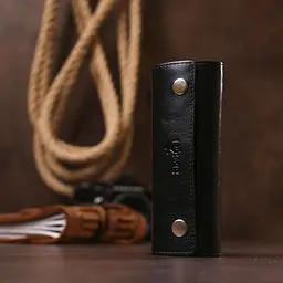 Стильна шкіряна ключниця Shvigel 16529 чорна - мініатюра 9