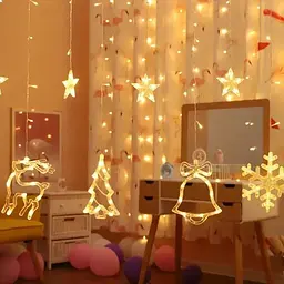 Гірлянда світлодіодна штора LED Technology Різдвяна 138 led 2.5 м ширина Warm White