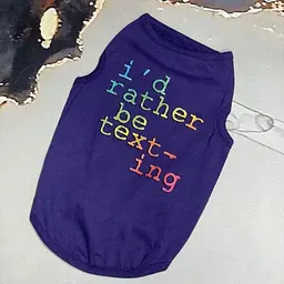 Майка для собак "I'd Rather be Texting" синій M Multibrand zoo0006095