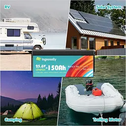 Акумулятор Ingeosolly LiFePO4 24V 25.6V/150Ah/3840Wh [IN-24-150] [125491] - мініатюра 6