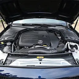 Емблема кришки двигуна Mercedes-Benz хром 70 мм пластик (на скотчі) - мініатюра 3