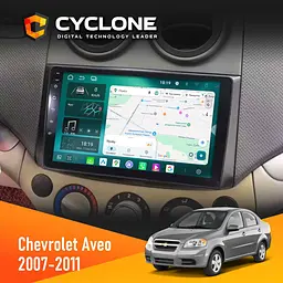 Штатна магнітола Chevrolet Aveo 2007-2011 Cyclone C9-013 4x64 DSP 4G Cyclone (НФ-00007209)