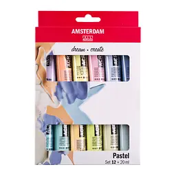 Набір акрилових фарб AMSTERDAM PASTELS 12х20 мл Royal Talens
