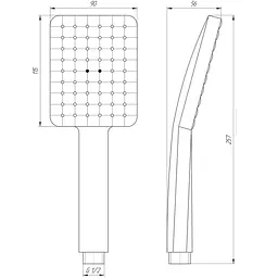 Душова лійка Globus Lux NS-002-BB 000021208, Чорний матовий - мініатюра 7