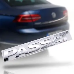 Емблема напис Passat для Volkswagen Хром 24х178 мм метал на скотчі (Завод)