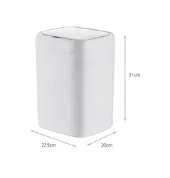 Відро для сміття Mixxus Wave-TC0314 White сенсорне прямокутне 14 л білий (MI8404) - мініатюра 9