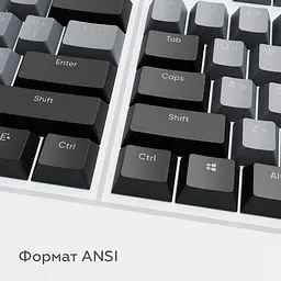 Набір кейкапів Dark Project PBT KS-46 ENG/UA/RU (DP-KS-0046) чорно-сірі - мініатюра 3