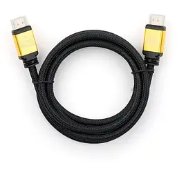 Кабель мультимедійний HDMI to HDMI 1.5 m V2.0 metal Vinga (VCPDCHDMI2VMM1.5BK)