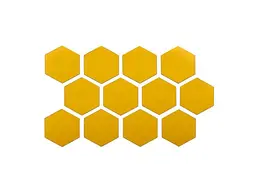 Дзеркальний декор акриловий самоклеючий STICKER WALL 80*70мм золото 12шт(D) SW-00002515 - мініатюра 2