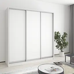 Шафа-купе тридверна MebelStar Комбо AL 3ДСП 200x60x210 см Аляска білий (MBS-3288)